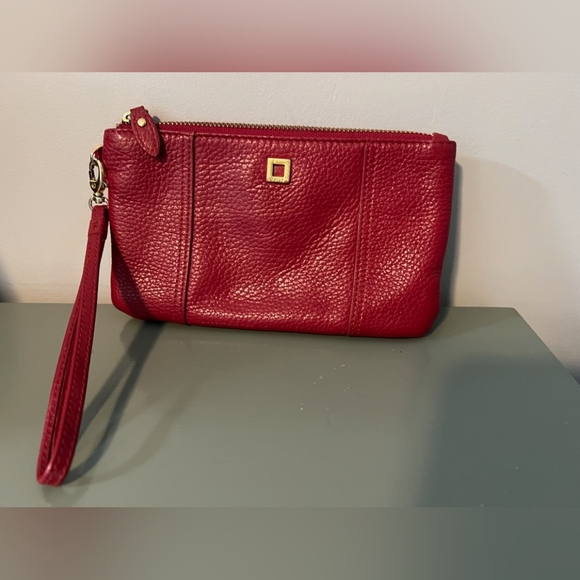 Lodis red leather wristlet - Picture 1 of 5